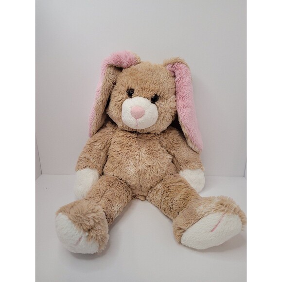 Build A Bear BAB Workshop Pawlette Bunny Rabbit Tan Plush Pink Ears - Picture 1 of 9